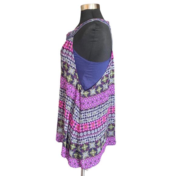 Allen B. by Allen Schwartz Sleeveless Embroidered Top Boho Contemporary MED - Picture 2 of 9